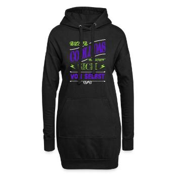 lustig spaß lustiger spruch bday spruch geek - Hoodie-Kleid - Schwarz - Vorne
