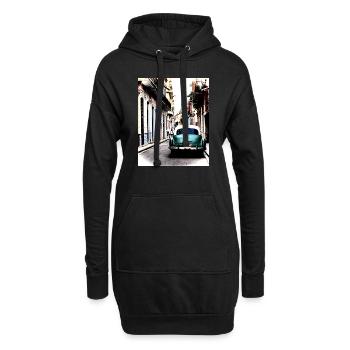 Rêve de La Havane - 2 - Sweat-shirt à capuche long Femme - noir - Devant