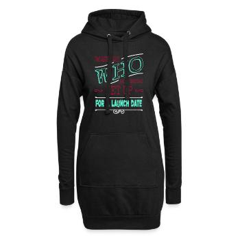 space ship funny quote birthday gift - Hoodie Dress - black - Front
