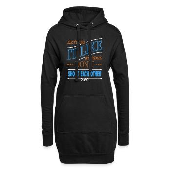 Dictons des années 60 déclaration de symbole de paix blague - Sweat-shirt à capuche long Femme - noir - Devant