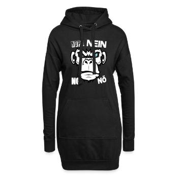 Nope No Nö Nein Ich will nicht Ich mache das nicht - Hoodie-Kleid - Schwarz - Vorne