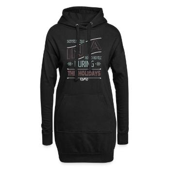 cute christmas vacation funny sayings - Hoodie-Kleid - Schwarz - Vorne