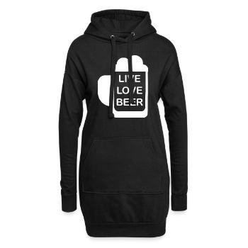 Bière Vin Whisky Schnaps Alcool - Sweat-shirt à capuche long Femme - noir - Devant