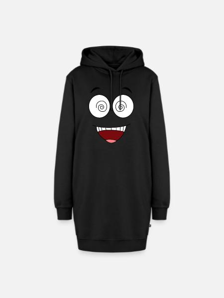 Crazyface - Hoodie-Kleid - Schwarz