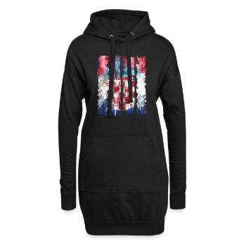 Kroatische Nationalflagge Emblem Kroatien Hrvatska hrv - Hoodie-Kleid - Schwarz - Vorne