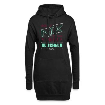 großkatze hauskatze meerkatze zitat seekatze spaß - Hoodie-Kleid - Schwarz - Vorne