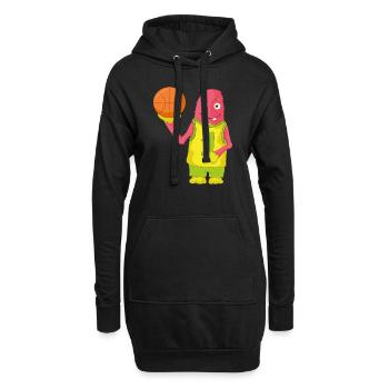Ballsport - Hoodie-Kleid - Schwarz - Vorne