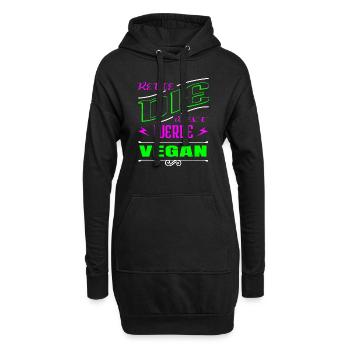 veganes essen geburtstagsgeschenkidee geschenk - Hoodie-Kleid - Schwarz - Vorne