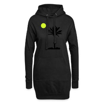 palme - Hoodie-Kleid - Schwarz - Vorne