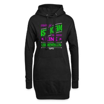 geburtstagsgeschenkidee bday veganer gesundheit - Hoodie-Kleid - Schwarz - Vorne
