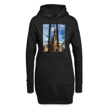 Nieuwe Kerk in Haarlem, Niederlande (Nederland) - Hoodie-Kleid - Schwarz - Vorne