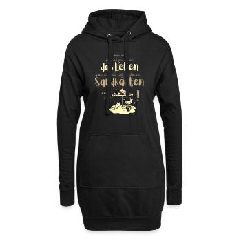 Lieber im Sandkasten geblieben! Spruch übers Leben - Hoodie-Kleid - Schwarz - Vorne
