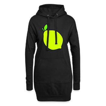 zitrone - Hoodie-Kleid - Schwarz - Vorne