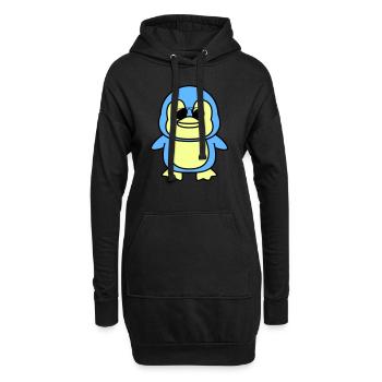 pinguin comic cool - Hoodie-Kleid - Schwarz - Vorne