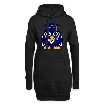 Penguin Graduation Abitur College School Certificate - Sweat-shirt à capuche long Femme - noir - Devant