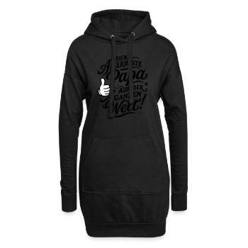 Der Allerbeste Papa Vatertag Spruch - Hoodie-Kleid - Schwarz - Vorne