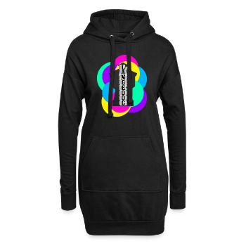 Wasserturm Langeoog bunt - Hoodie-Kleid - Schwarz - Vorne