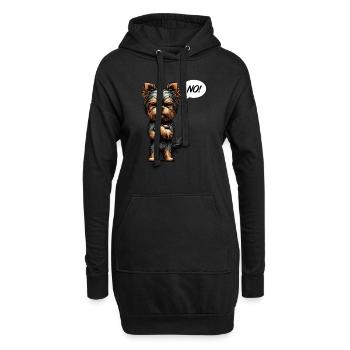 No Yorkshire Terrier Yorkie Yorkiebesitzer Yorkies - Hoodie-Kleid - Schwarz - Vorne