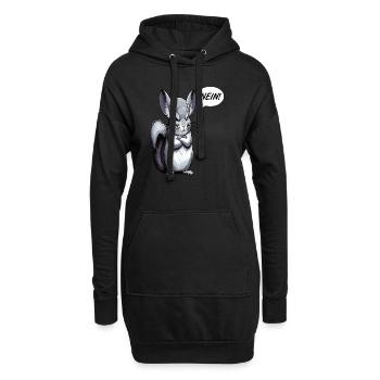 Nein Chinchilla Chinchillas Chinchillabesitzer - Hoodie-Kleid - Schwarz - Vorne