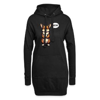 Nein Corgi Corgis Welsh Corgi Corgibesitzer Corgis - Hoodie-Kleid - Schwarz - Vorne