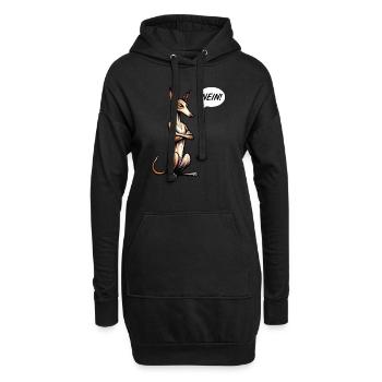 Nein Podenco Podencoliebhaber Podencobesitzer - Hoodie-Kleid - Schwarz - Vorne