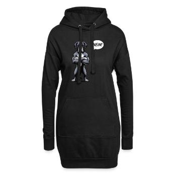 Nein Deutsche Dogge Doggen Doggenbesitzer - Hoodie-Kleid - Schwarz - Vorne