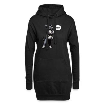 Nein Schnauzer Riesenschnauzer Schnauzerbesitzer - Hoodie-Kleid - Schwarz - Vorne