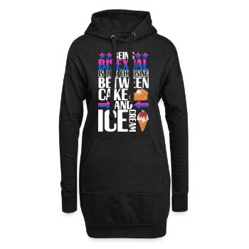 Fierté gaie LGBTQ - Sweat-shirt à capuche long Femme - noir - Devant