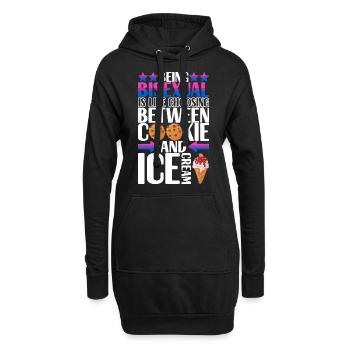 Bisexuels LGBTQ - Sweat-shirt à capuche long Femme - noir - Devant