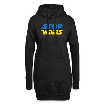 Stop Wars - Hoodie-Kleid - Schwarz - Vorne
