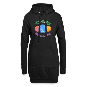 Pétanque boccia boule - Sweat-shirt à capuche long Femme - noir - Devant