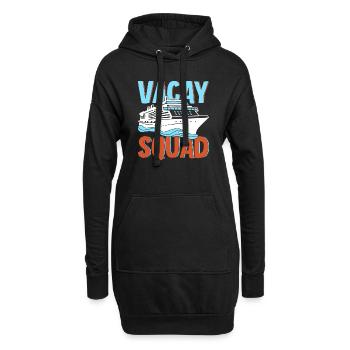Vacay Squad Familienurlaub - Hoodie-Kleid - Schwarz - Vorne