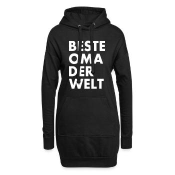 Beste oma der welt - Hoodie-Kleid - Schwarz - Vorne