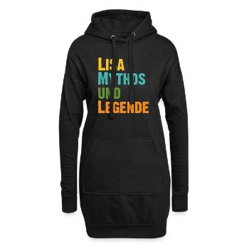Mythos Lisa die Legende Vorname Lisa - Hoodie-Kleid - Schwarz - Vorne