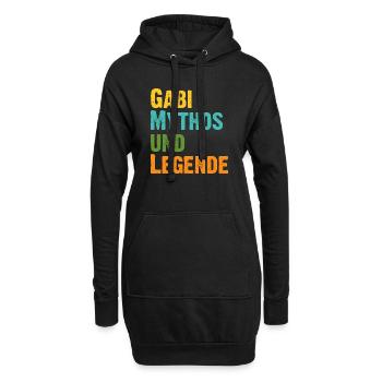 Gabi, die Frau der Mythos die Legende Geburtstag - Hoodie-Kleid - Schwarz - Vorne