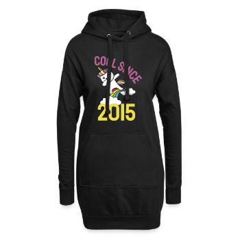 Cool depuis 2015 Dabbing chat 7ème anniversaire - Sweat-shirt à capuche long Femme - noir - Devant
