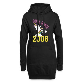 Cool depuis 2006 Dabbing chat 16ème anniversaire - Sweat-shirt à capuche long Femme - noir - Devant