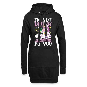 I'm Not Drunk I'm Just Intoxicated By You - Hoodie-Kleid - Schwarz - Vorne