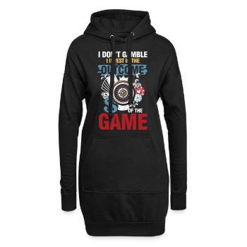 I Don't Gamble I Invest In Outcome Of The Game - Hoodie-Kleid - Schwarz - Vorne
