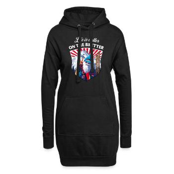 Skiez, skieur - La vie est meilleure sur le bretter - Sweat-shirt à capuche long Femme - noir - Devant