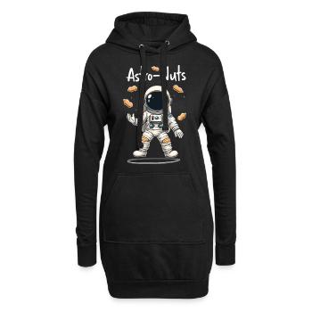 Astro Nuts Astronaut Nüsse für einen Astronauten - Hoodie-Kleid - Schwarz - Vorne