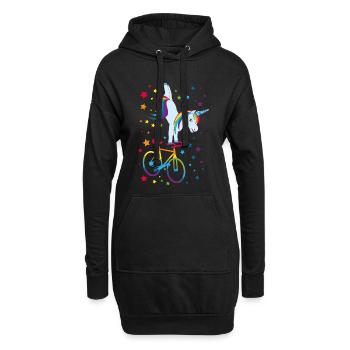 Cyclisme artistique, cyclisme artistique, cyclisme en salle, licorne - Sweat-shirt à capuche long Femme - noir - Devant