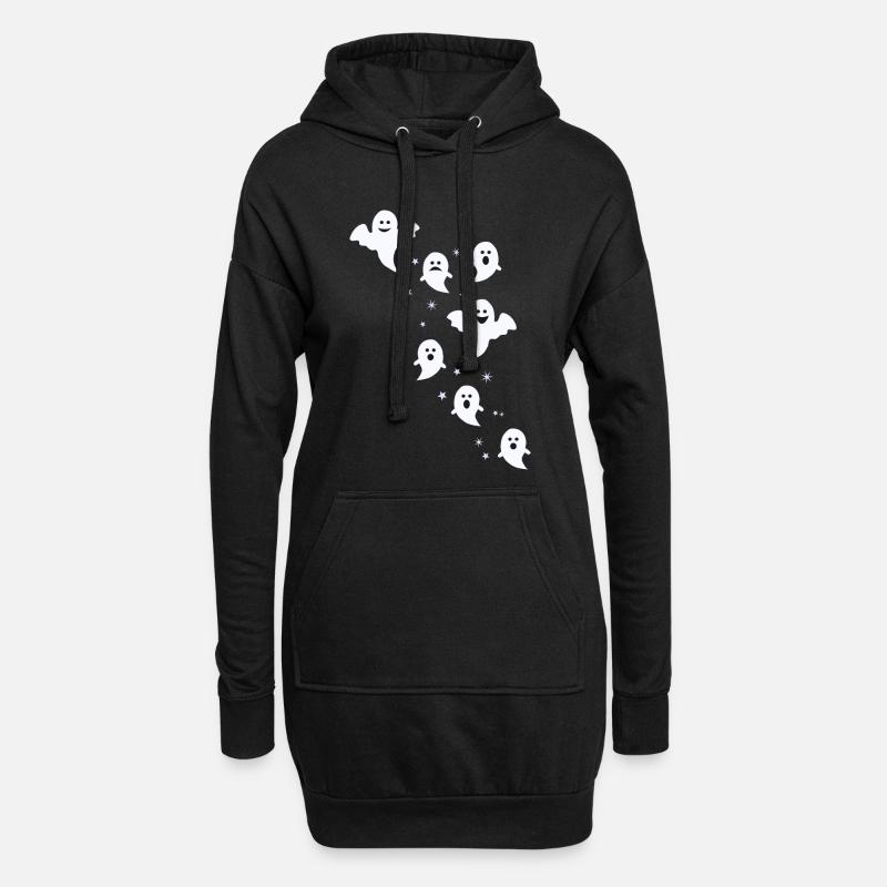 Ghosts Ghosts Ghost Hour Scary Gift - Hoodie Dress - black