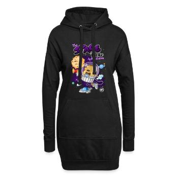 Space cake - Sweat-shirt à capuche long Femme - noir - Devant