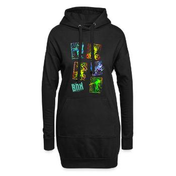 BMX Fahrrad | BMX Rad | BMX | Geschenkidee - Hoodie-Kleid - Schwarz - Vorne