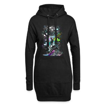 Skate - Skateboard - Crâne de Skater - Sweat-shirt à capuche long Femme - noir - Devant