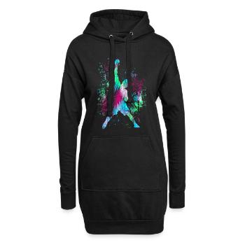 Klettern / Climbing / Freeclimbing / Bergsteigen - Hoodie-Kleid - Schwarz - Vorne