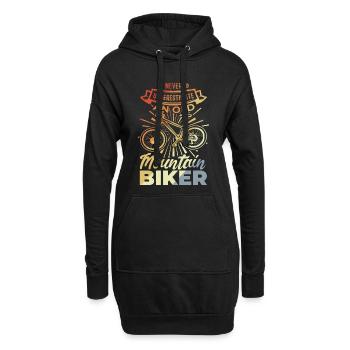 Never Underestimate A Old Mountain Biker - Hoodie-Kleid - Schwarz - Vorne