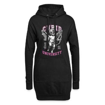 Ange chérubin Cupidon avec lunettes de soleil - Sweat-shirt à capuche long Femme - noir - Devant