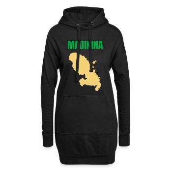 T-shirt Madinina carte Martinique - Sweat-shirt à capuche long Femme - noir - Devant